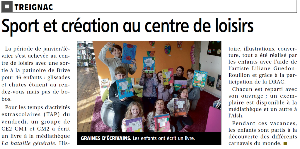 article la montagne creation livre enfants treignac